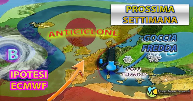 Meteo – Aria artica in afflusso la prossima settimana, con temperature nuovamente in diminuzione