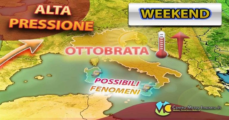 Meteo – Miglioramento in arrivo nel Weekend con temperature in graduale e ulteriore aumento: i dettagli
