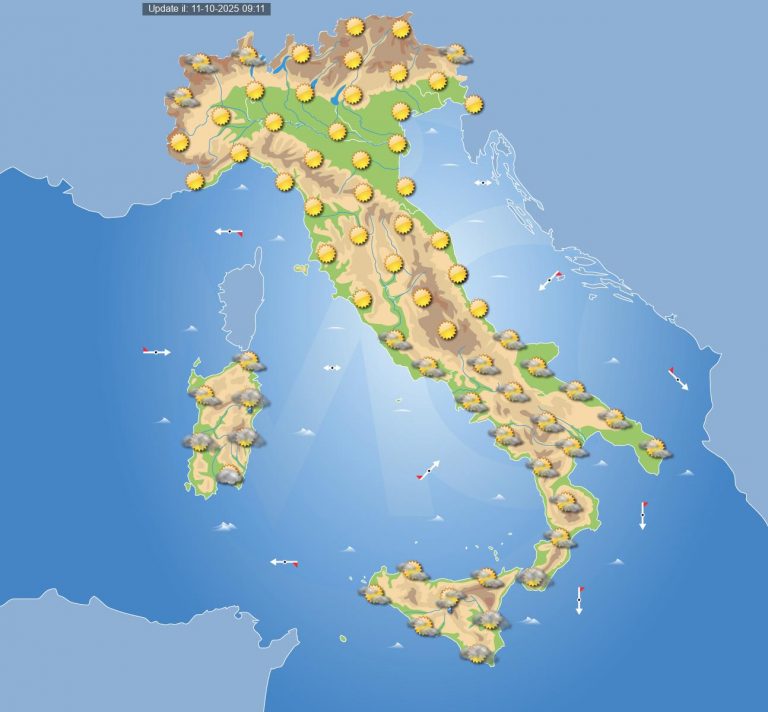Meteo domani 12 ottobre: domenica con tempo stabile in Italia ma possibili alcune piogge su queste regioni