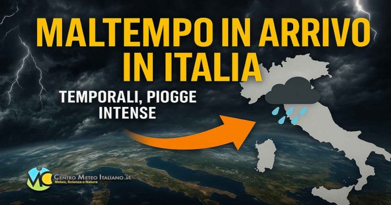 Meteo Italia – Ancora maltempo al Sud con nuovo impulso nel weekend, perturbazione atlantica la prossima settimana