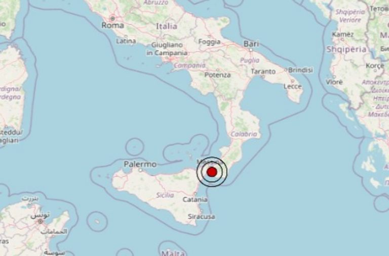 Terremoto oggi in Sicilia, 4 luglio, scossa di M 3.7 sullo Stretto di Messina – Dati Ingv