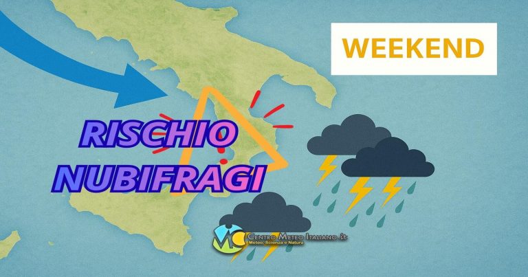 Meteo – Nuovo impulso perturbato nel Weekend, con possibilità di nubifragi: i dettagli