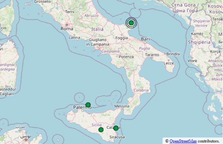Terremoto oggi in Italia, 17 ottobre 2025: le scosse di giornata – Dati INGV