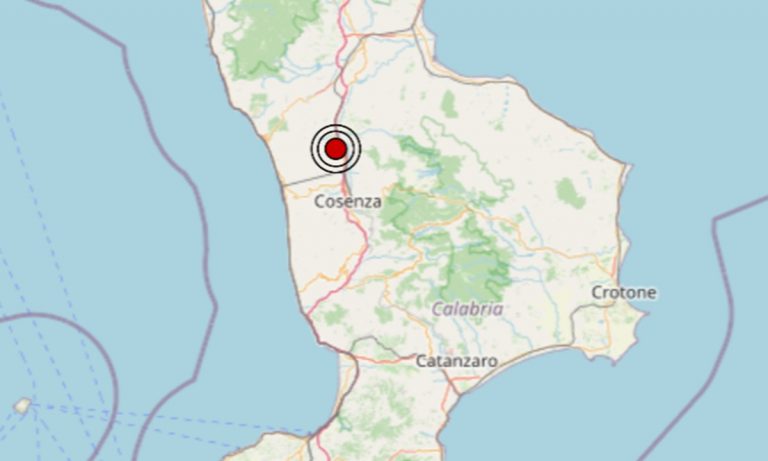 Terremoto oggi in Calabria, 21 ottobre, scossa di M 2.5 in provincia di Cosenza: dati Ingv