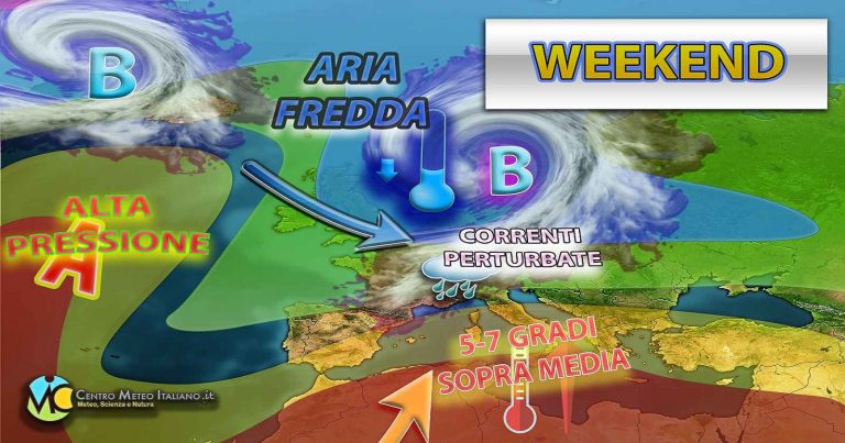 Meteo – Ultimo weekend di ottobre con nuove piogge e temporali in Italia, ma anche rialzo termico su alcune regioni