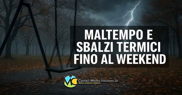 Meteo – Weekend contrassegnato da un nuovo peggioramento, con possibili nubifragi: ecco dove