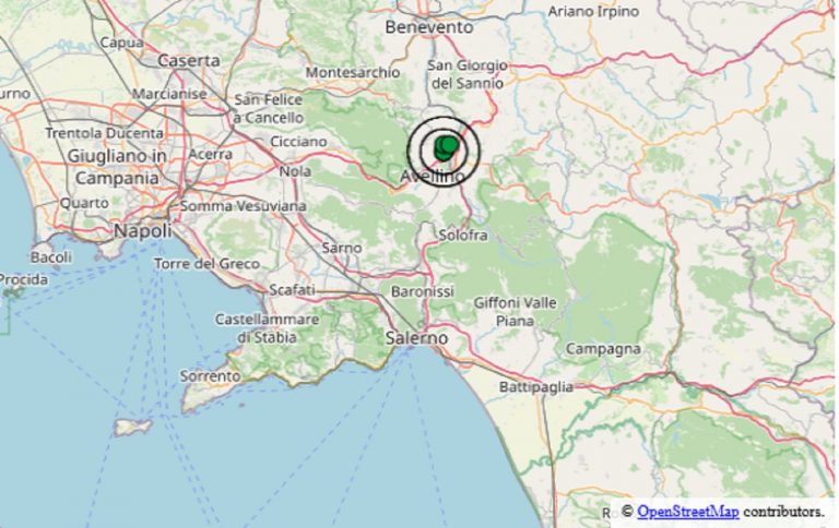Terremoto oggi in Campania 25 ottobre 2025: scossa avvertita in provincia di Avellino