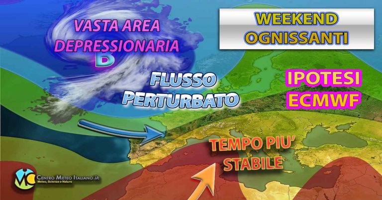 Meteo – Miglioramento in arrivo in Italia per Ognissanti, ma con nuovo peggioramento nella seconda metà del Weekend
