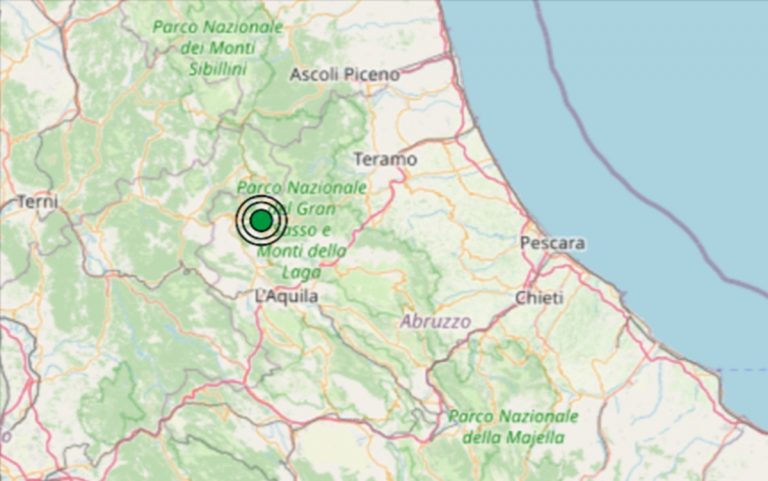 Terremoto oggi in Abruzzo, 1 novembre, scossa di magnitudo 2.5 in provincia dell’Aquila: dati Ingv Terremoto oggi in Abruzzo, 1 novembre, scossa di magnitudo 2.5 in provincia dell’Aquila: dati Ingv