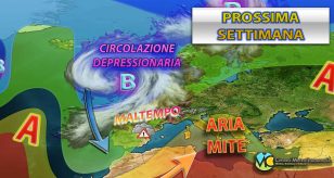 Meteo - Residuo maltempo in arrivo per l'inizio della prossima settimana, poi relativo miglioramento
