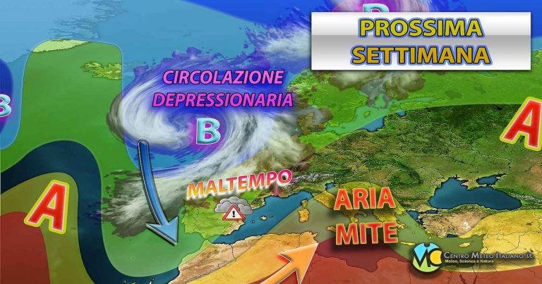 Meteo – Residuo maltempo in arrivo per l’inizio della prossima settimana, poi relativo miglioramento