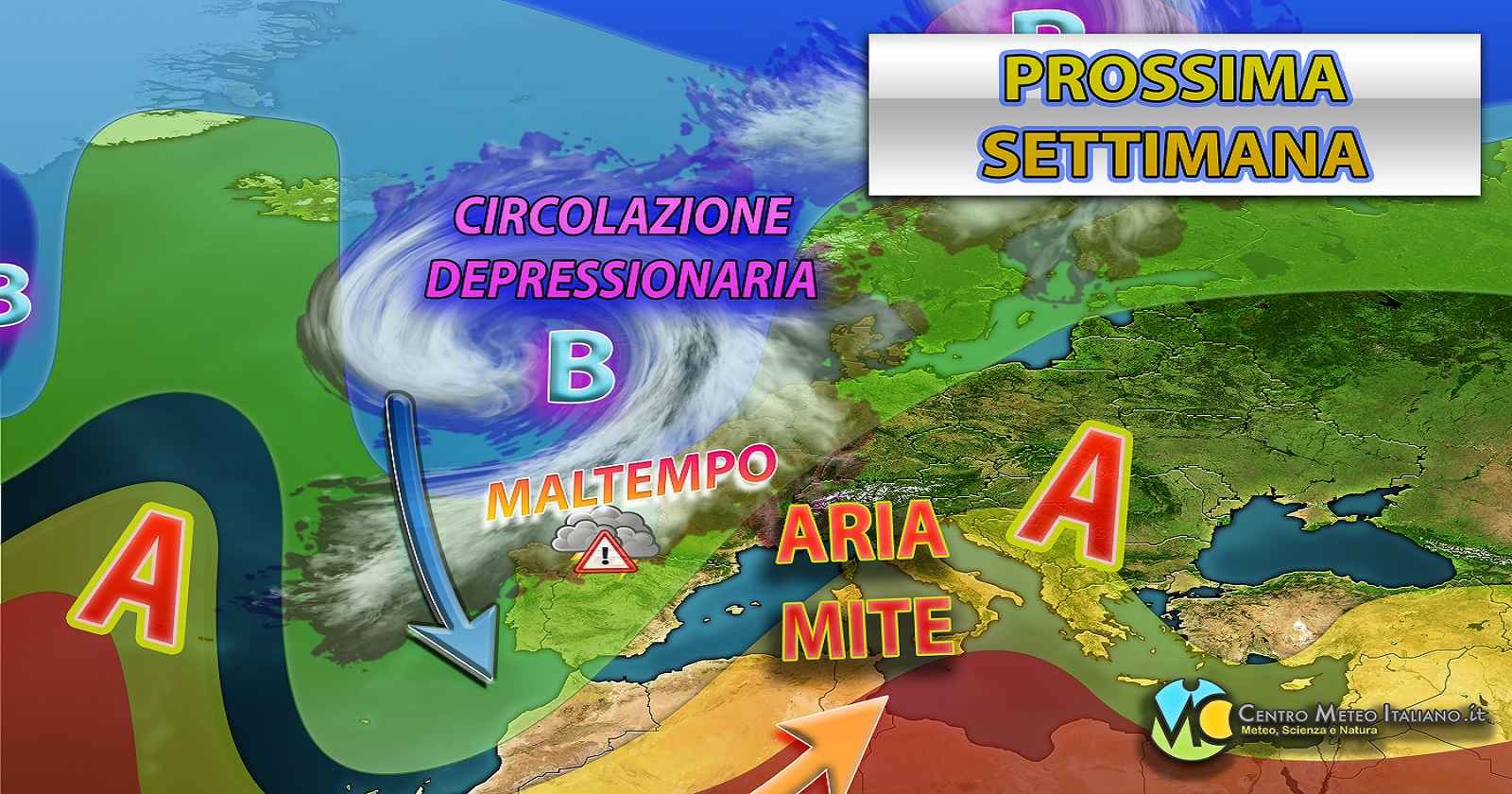 Meteo - Relativo miglioramento in vista per il prossimo inizio di settimana, con instabilità residuale: la tendenza