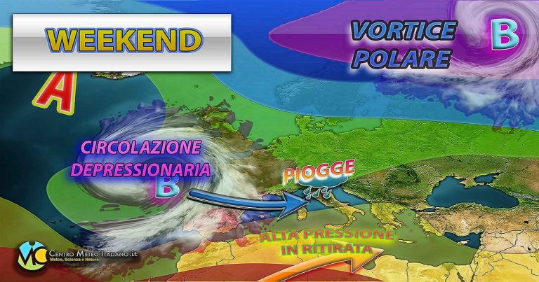 Meteo – Forte peggioramento in arrivo nel Weekend, con maltempo anche intenso e calo termico: i dettagli