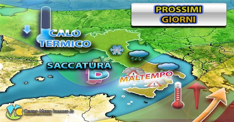 Meteo – Nuovo peggioramento in arrivo in Italia alimenterà ancora piogge e temporali, ecco dove