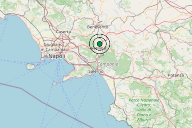Terremoto oggi in Campania, 9 dicembre, scossa di M 3.0 nell’avellinese: dati Ingv
