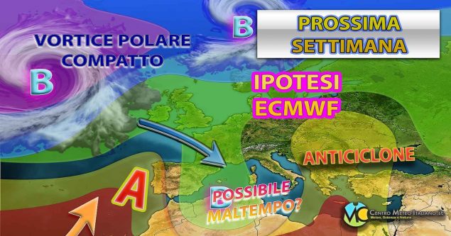 Meteo Italia - dopo l'alta pressione possibile passaggio perturbato