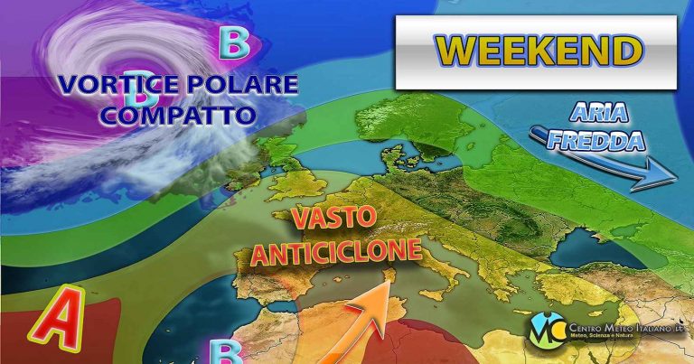 Meteo – Italia ostaggio dell’Anticiclone anche nel Weekend, con stabilità e relativa mitezza: i dettagli