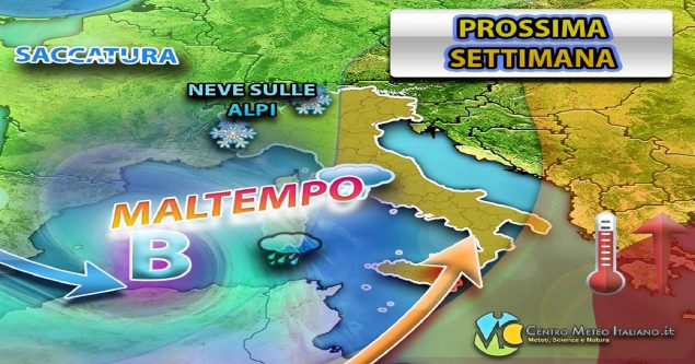 Meteo - Impulso polare in vista con possibili nubifragi e vagonate di neve sulle Alpi: i dettagli