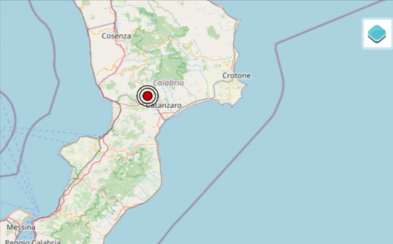 Terremoto oggi in Calabria, 17 dicembre, scossa di M 2.4 in provincia di Catanzaro – Dati INGV