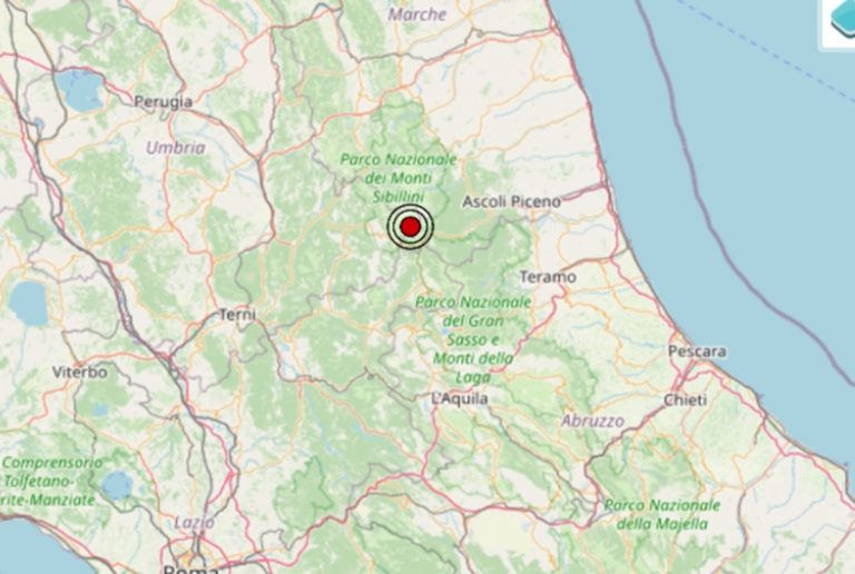 Terremoto oggi nelle Marche, 25 dicembre, scossa di M 2.4 in provincia di Ascoli Piceno – Dati Ingv
