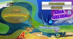 Meteo Italia - aria fredda sfiora l'Italia per Capodanno