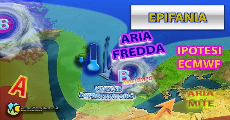 Meteo – Più freddo in arrivo per l’Epifania in Italia, con possibilità di maltempo: ecco la tendenza