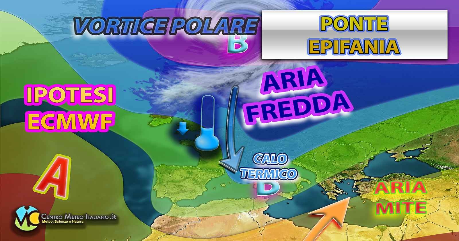 Meteo - Epifania con freddo artico da una parte e maltempo dall'altra, ecco la tendenza