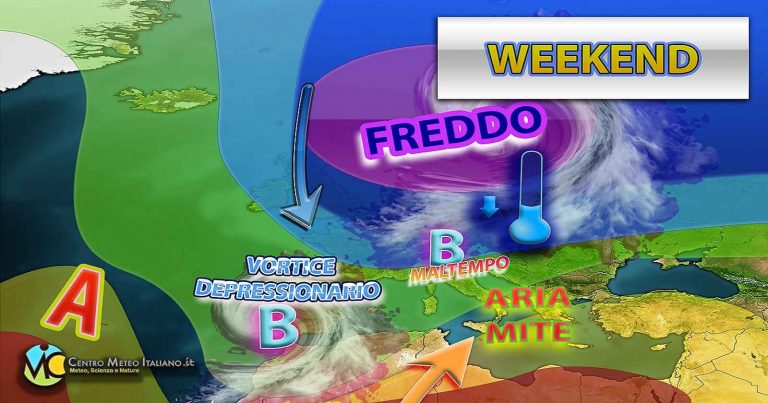Meteo – Flusso umido perturbato sull’Italia, sarà un weekend di maltempo