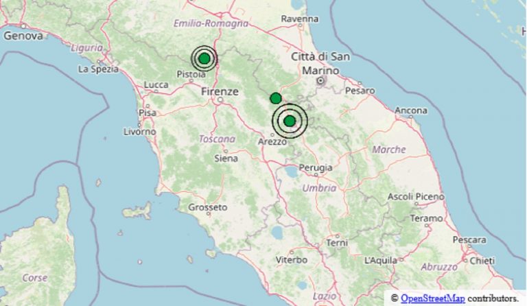 Scossa di terremoto M 2.6 registrata in Toscana oggi, 3 gennaio 2026: epicentro in provincia di Arezzo – Dati Ingv