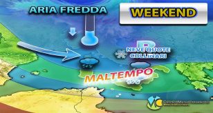 Meteo - Weekend compromesso dal ritorno del maltempo invernale in Italia, con neve fino in collina: i dettagli