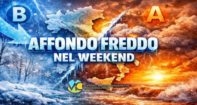 Meteo Italia - aria fredda e neve nel weekend