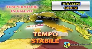Meteo - Inverno in stand-by nei prossimi giorni: isolati piovaschi e maltempo in estensione entro venerdì: i dettagli