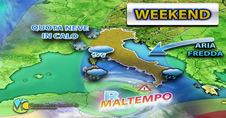 Meteo – Cambio di circolazione con ritorno delle piogge nel weekend, ecco dove