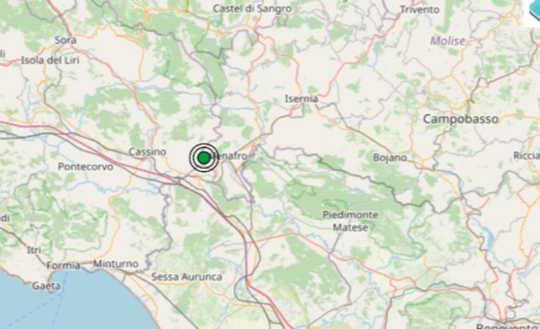 Terremoto oggi in Molise, 22 gennaio, scossa di M 2.5 in provincia di Isernia – Dati INGV