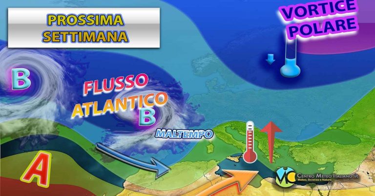 Meteo – Pausa dal maltempo ad inizio settimana salvo residui fenomeni, ma a seguire nuova perturbazione atlantica
