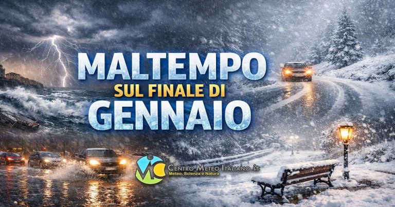 Meteo – Affondi polari a ripetizione fino all’inizio di Febbraio, con maltempo frequente e neve in montagna: la tendenza