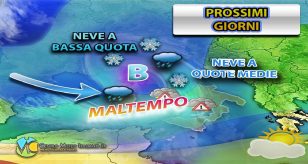 Meteo - Nuovo squillo dell'Inverno a metà settimana con impulso polare e neve anche a quote medie: i dettagli