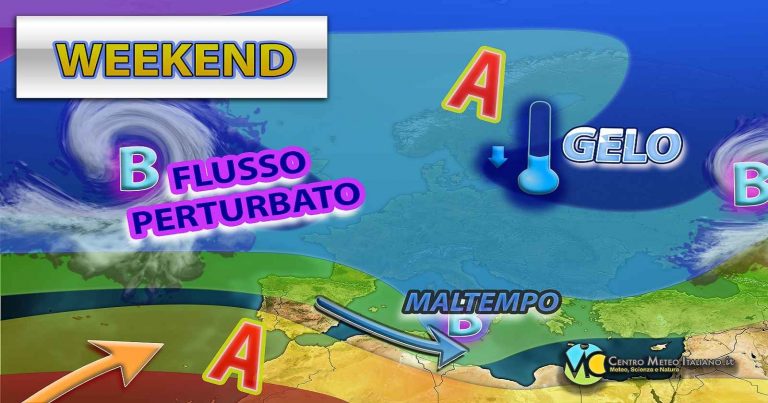 Meteo – Weekend con nuovo impulso instabile in arrivo sul Mediterraneo, possibile maltempo soprattutto al Sud