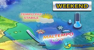 Meteo - Inverno ancora protagonista per il prosieguo del Weekend, con maltempo e neve sui monti: ecco dove