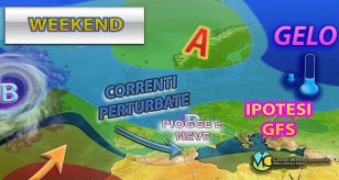 Meteo Italia - piogge e neve anche sul prossimo weekend