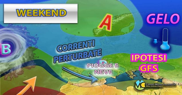 Meteo Italia - piogge e neve anche sul prossimo weekend