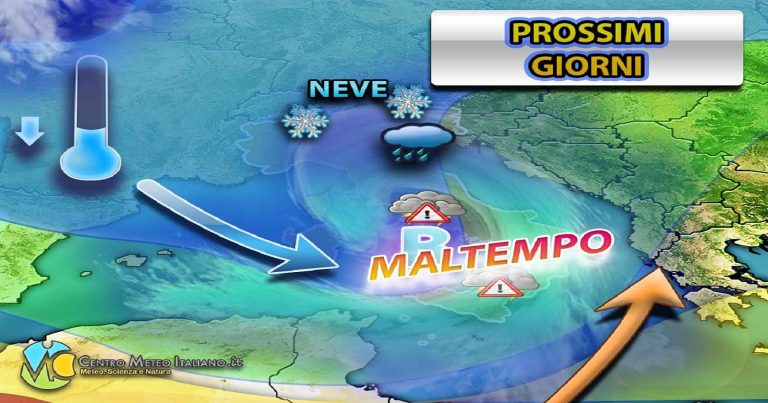Meteo – Perturbazione in azione sull’Italia porta maltempo anche intenso, entro venerdì nuovo impulso instabile