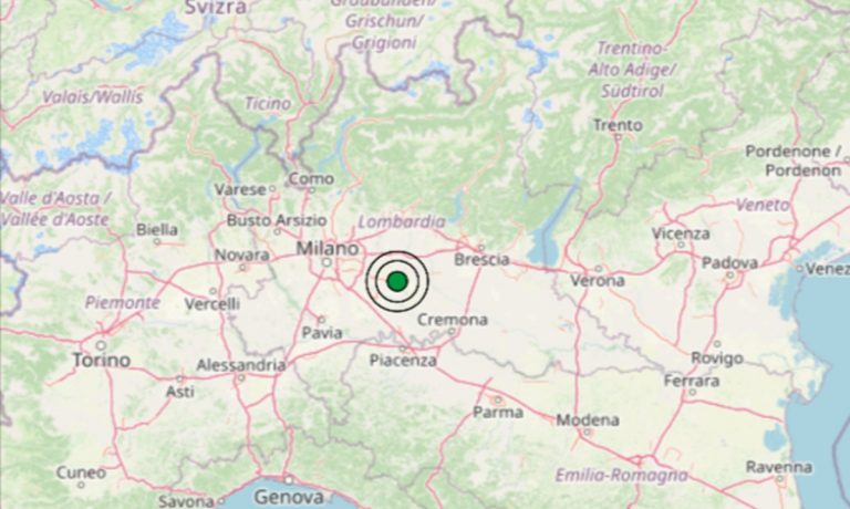 Terremoto oggi in Lombardia, 11 febbraio, scossa di M 2.7 in provincia di Cremona – Dati Ingv