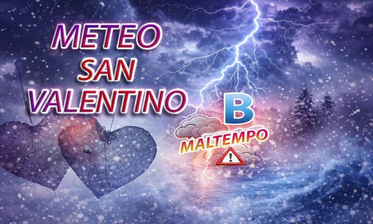 Meteo – San Valentino bagnato: in arrivo una possente perturbazione nel weekend, i dettagli