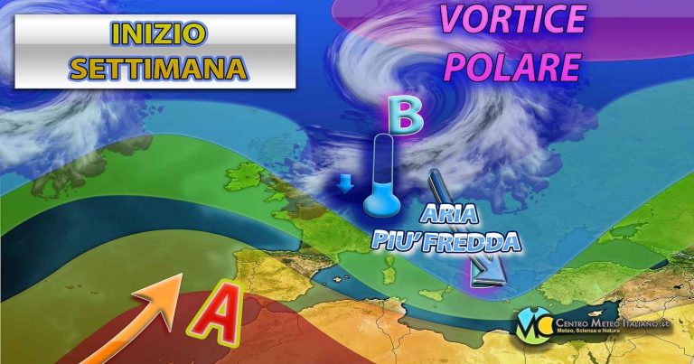 Meteo – Possibile fase più asciutta la prima parte della prossima settimana con temperature in lieve diminuzione