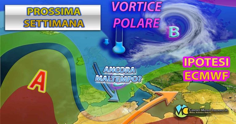 Meteo – Frequente maltempo alternato a brevi pause anche nella prossima settimana: ecco i dettagli