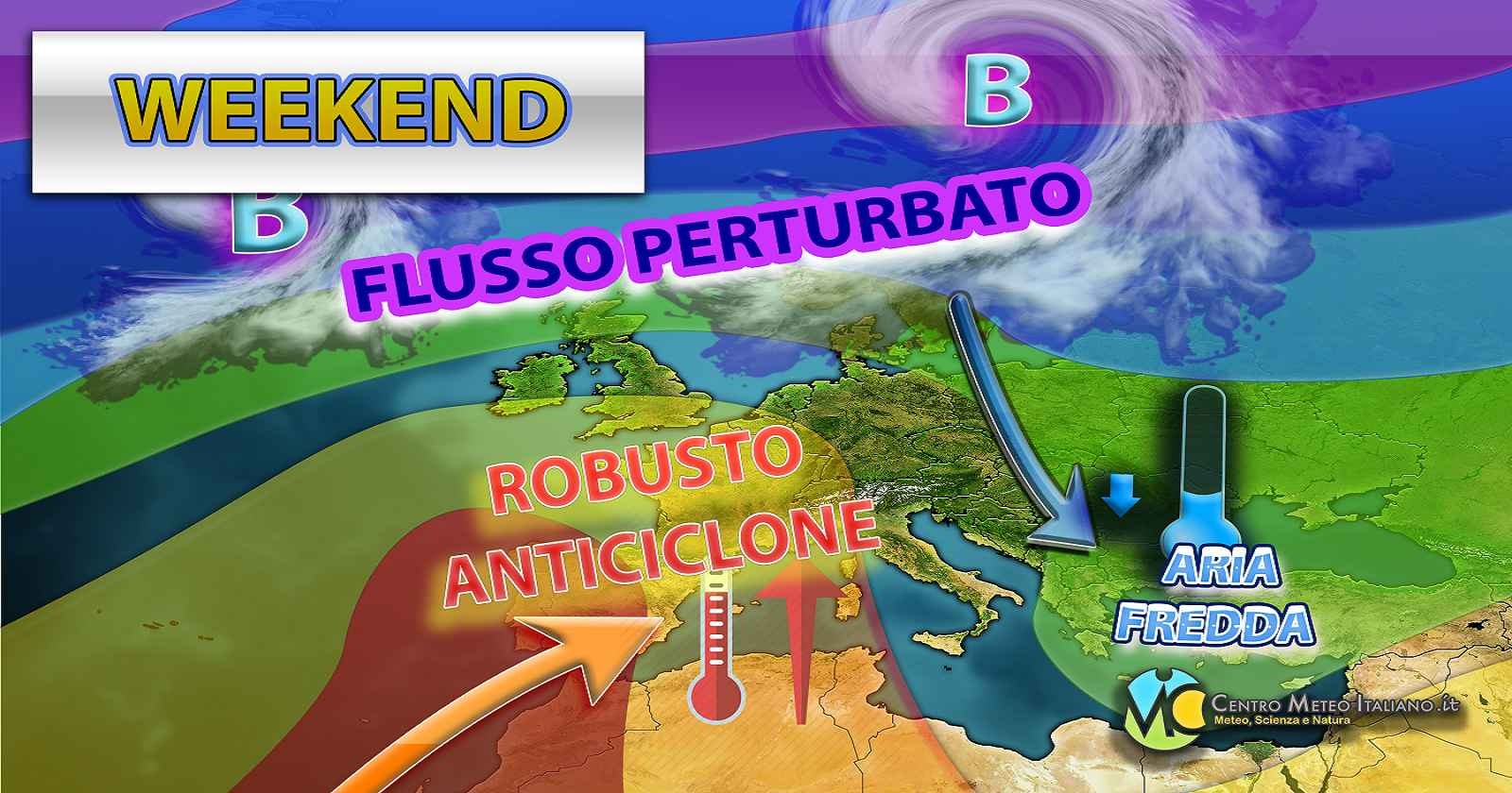 Alta pressione in arrivo nel weekend