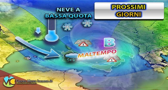Meteo - Attacco di maltempo artico in arrivo in Italia, con neve finanche quote medie: i dettagli