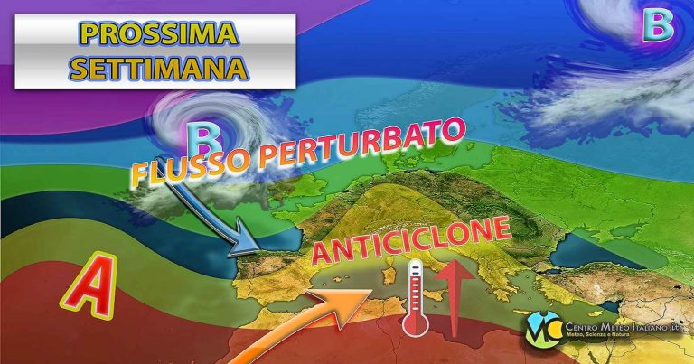 Meteo – Nuvolosità in aumento nella seconda parte della prossima settimana, con qualche possibile piovasco: la tendenza