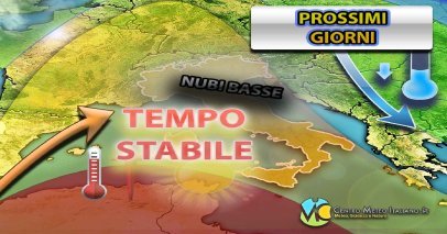 Tempo stabile fino al weekend, lieve flessione delle temperature